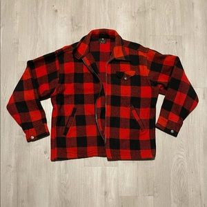 Vintage Chill Chaser Blue Top Wool Buffalo Plaid